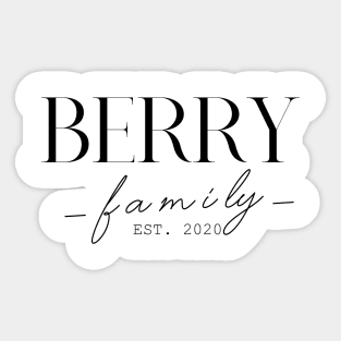 Berry Family EST. 2020, Surname, Berry Sticker